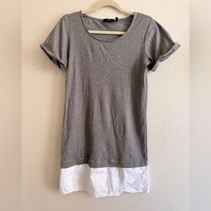 Theory Heather Gray T-Shirt Dress, Size Small